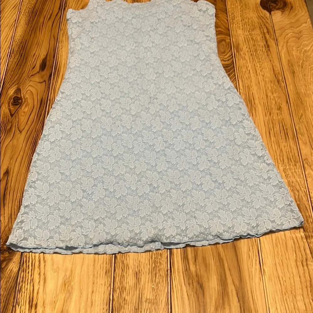 Vintage Chic Blue Lace Slip Dress Illusions by Mercury. - Picture 4 of 6